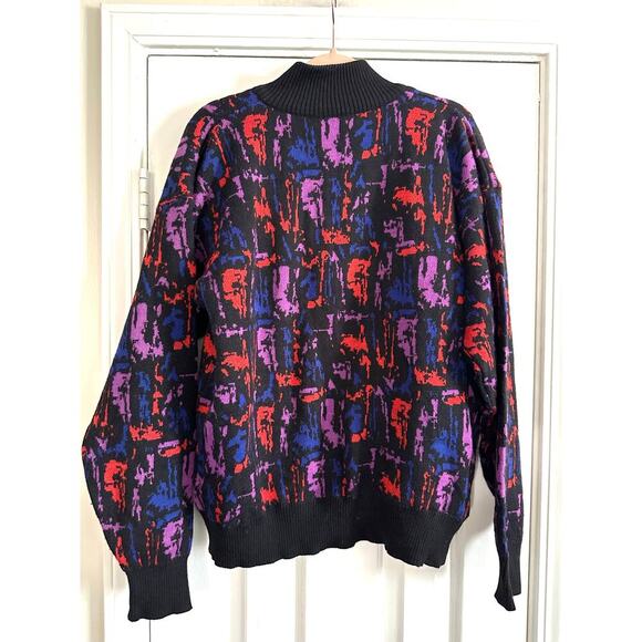 PEARL IZUMI Vintage 80s 90s Wool-Blend Technical Wear Cycling 1/4 Zip Pullover L - Picture 3 of 4